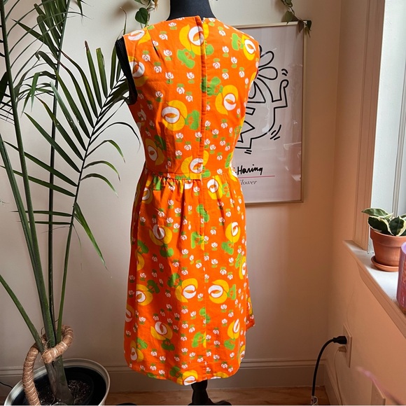 Vintage Malia Honolulu Orange Floral Sundress - Picture 5 of 8